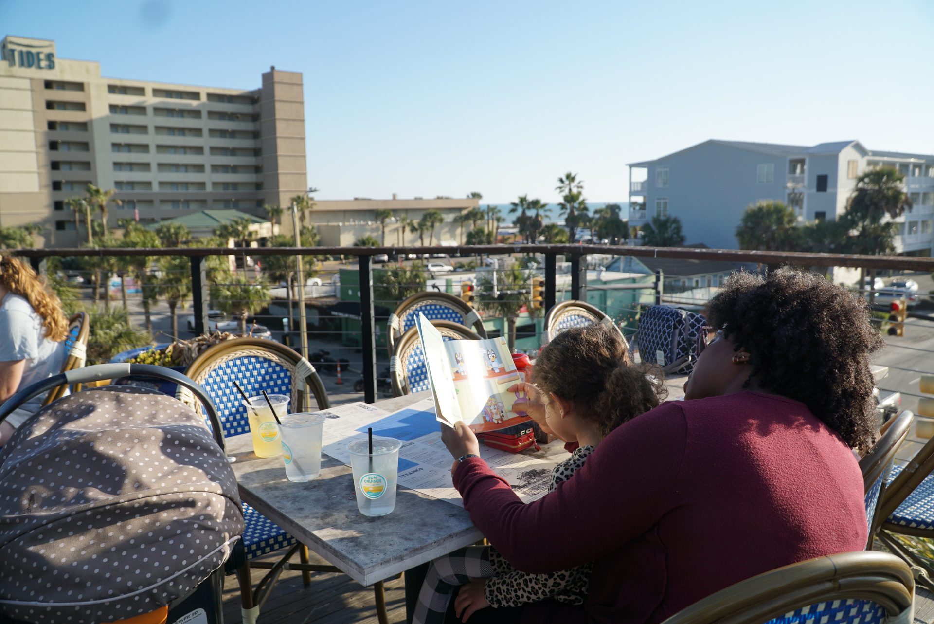 Rooftop restaurant at Folly Beach