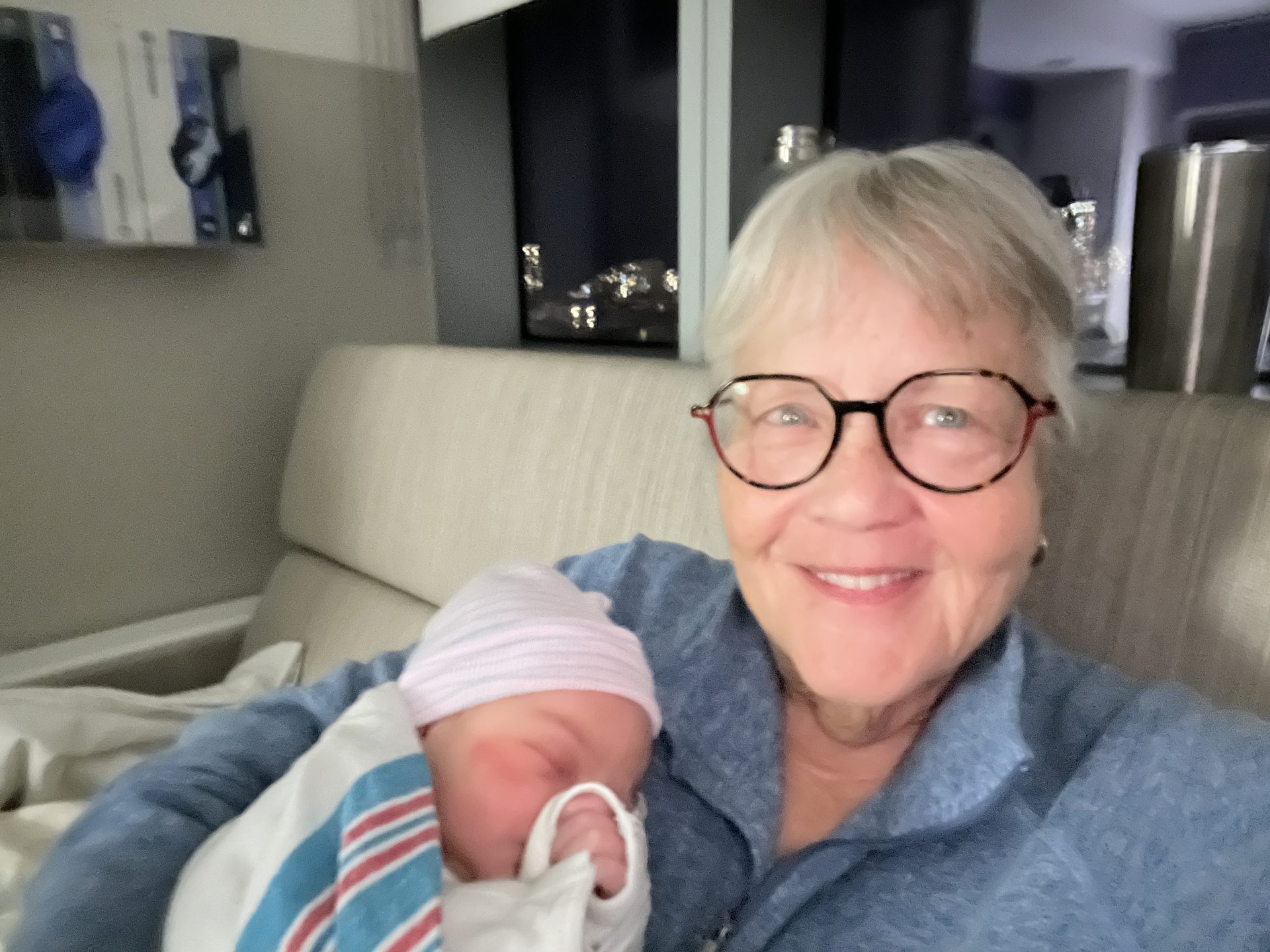 Pat Dodge at work as a birth doula