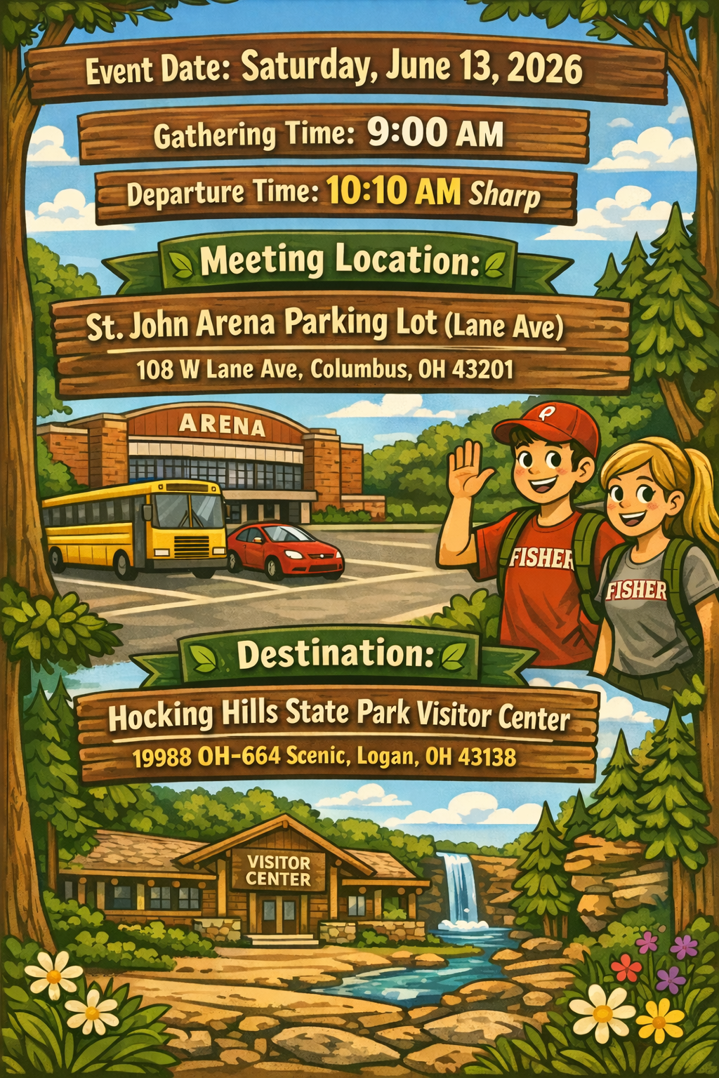 Annual One Day Trip to Hocking Hills — Saturday June 13, 2026